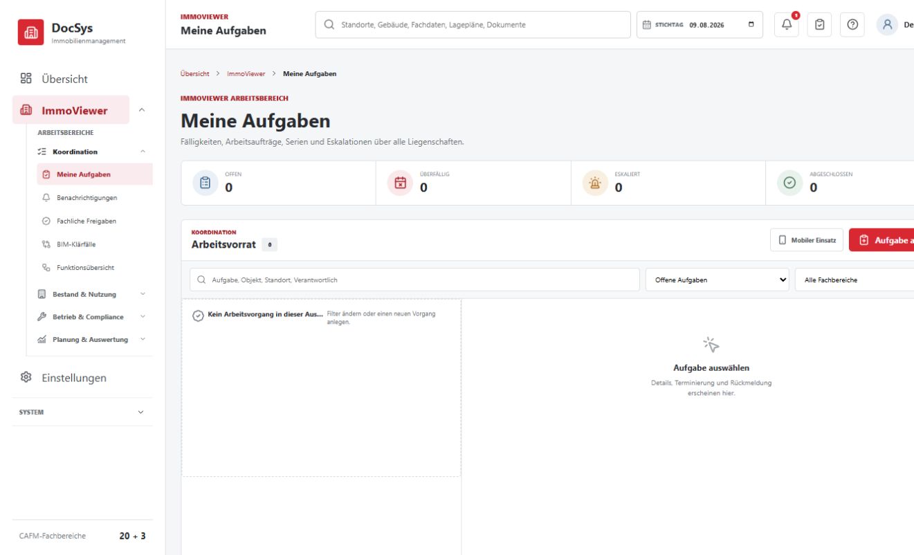 Meine Aufgaben in DocSys